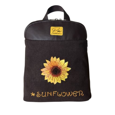 Napraforgós kézzel hímzett hátizsák