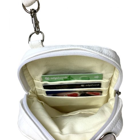 Fehér textilbőr “LIZA” kézi és válltáska