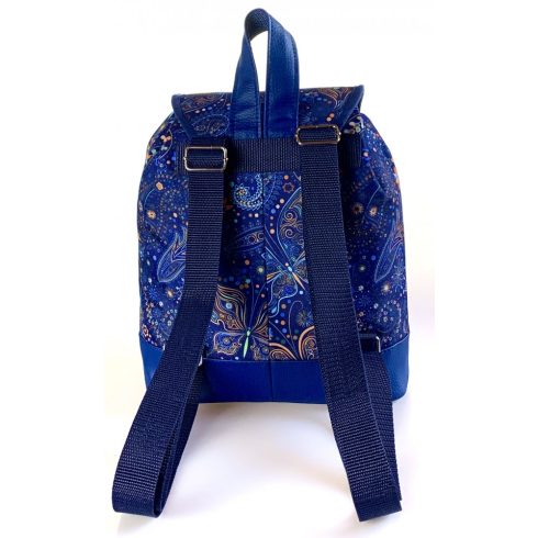 Királykék pillangós “JUDIT” fedeles hátizsák