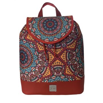Narancs mandalás “JUDIT” fedeles hátizsák