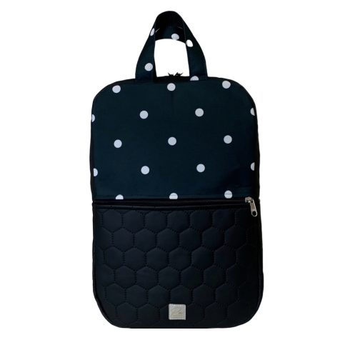 Fekete-fehér pöttyös “SZOFI” laptop hátizsák