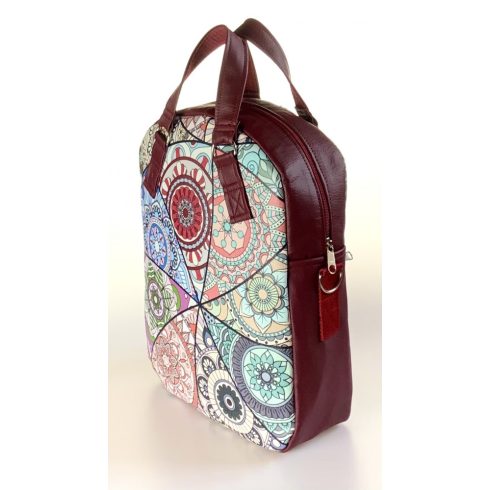 Bordó mandalás “Rita” 4 az 1-ben táska/hátizsák