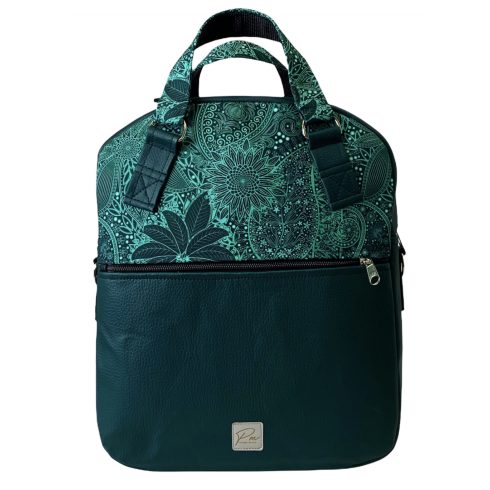 Palackzöld “Rita” 4 az 1-ben táska/hátizsák