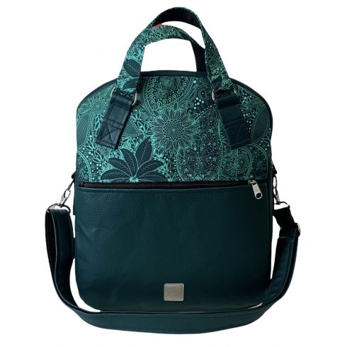 Palackzöld “Rita” 4 az 1-ben táska/hátizsák