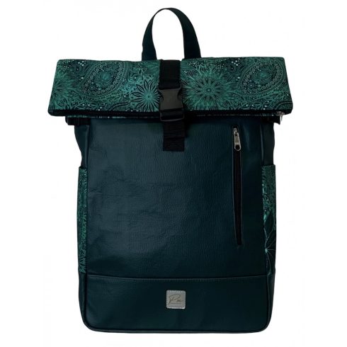 Palackzöld roll up laptop hátizsák/hátizsák