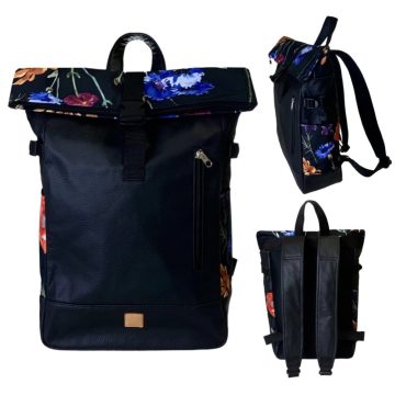 Búzavirágos roll up laptop hátizsák/hátizsák