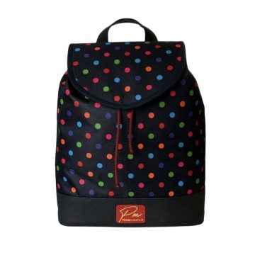 Színes pöttyös  “JUDIT” fedeles hátizsák