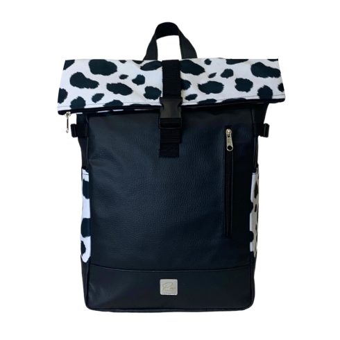 Fekete bocis roll up laptop hátizsák/hátizsák