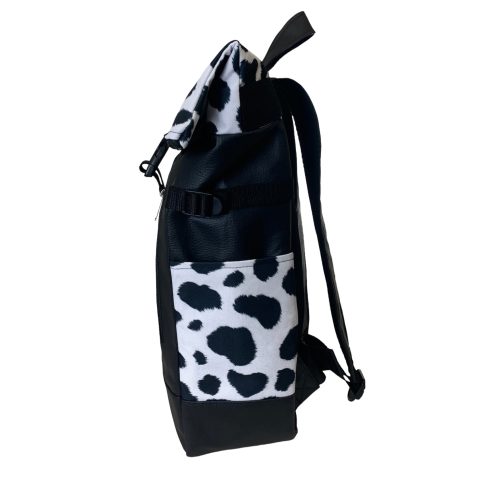 Fekete bocis roll up laptop hátizsák/hátizsák