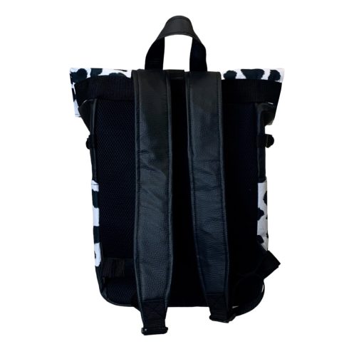 Fekete bocis roll up laptop hátizsák/hátizsák