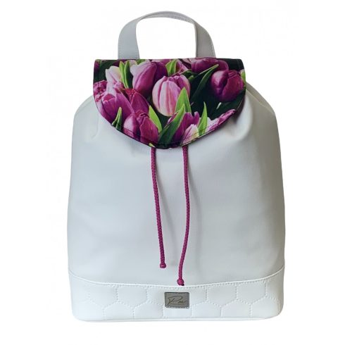 Tulipános “JUDIT” fedeles hátizsák