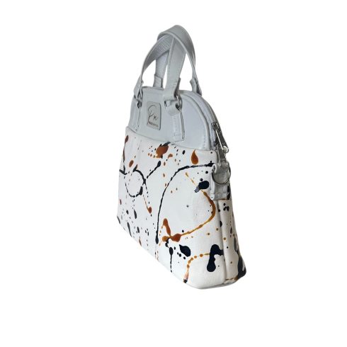 “Inspired by Pollock” bőr kézi és válltáska  (karamell)