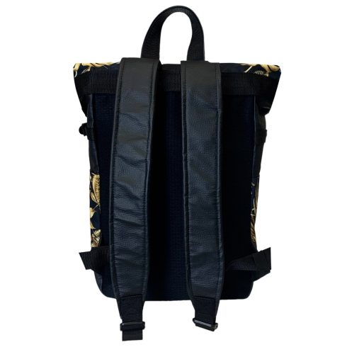 Fekete arany pálmaleveles roll up laptop hátizsák/hátizsák