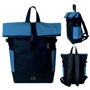 Türkizkék roll up laptop hátizsák/hátizsák