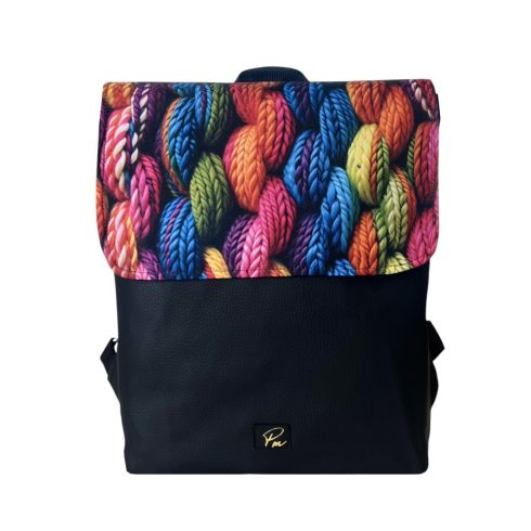 Színes, kötött hatású “JANKA” hátizsák