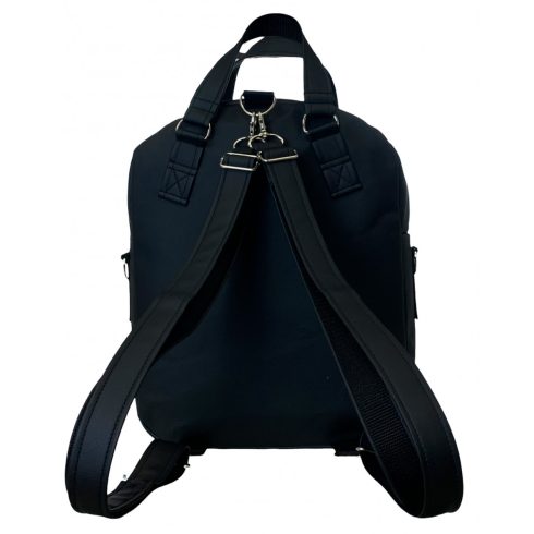 Fekete alapon sárga virágos  “Rita” 4 az 1-ben táska/hátizsák