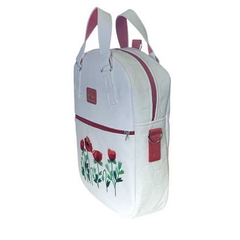 Pipacsos kézzel hímzett prémium 4 az 1-ben táska/hátizsák