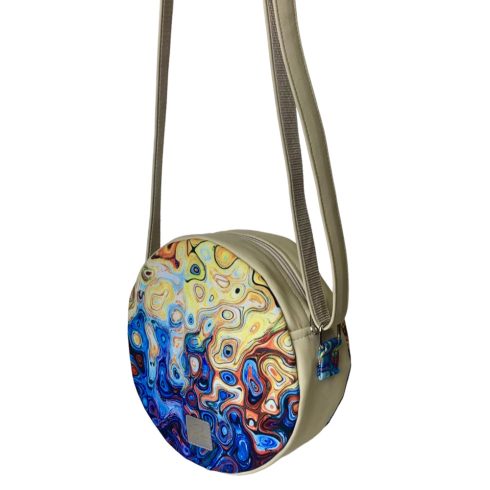 Vibráló színes “ESZTER” kör alakú váll és oldaltáska