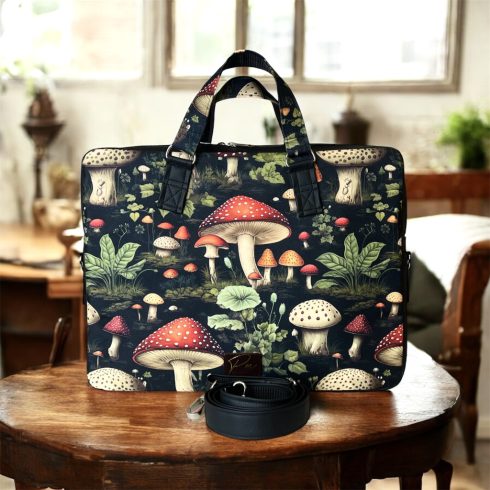 Gomba mintás “EDIT” laptop táska