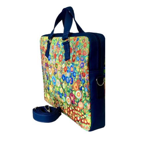 Festett virágos  “EDIT” laptop táska